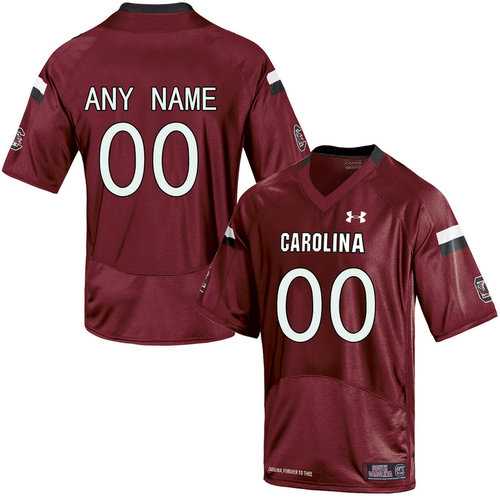 Mens South Carolina Gamecocks Red Customized College Jersey